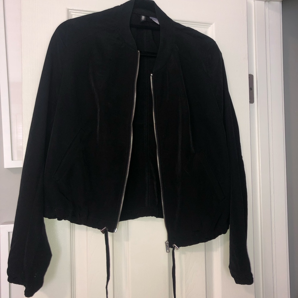 H&M black bomber jacket